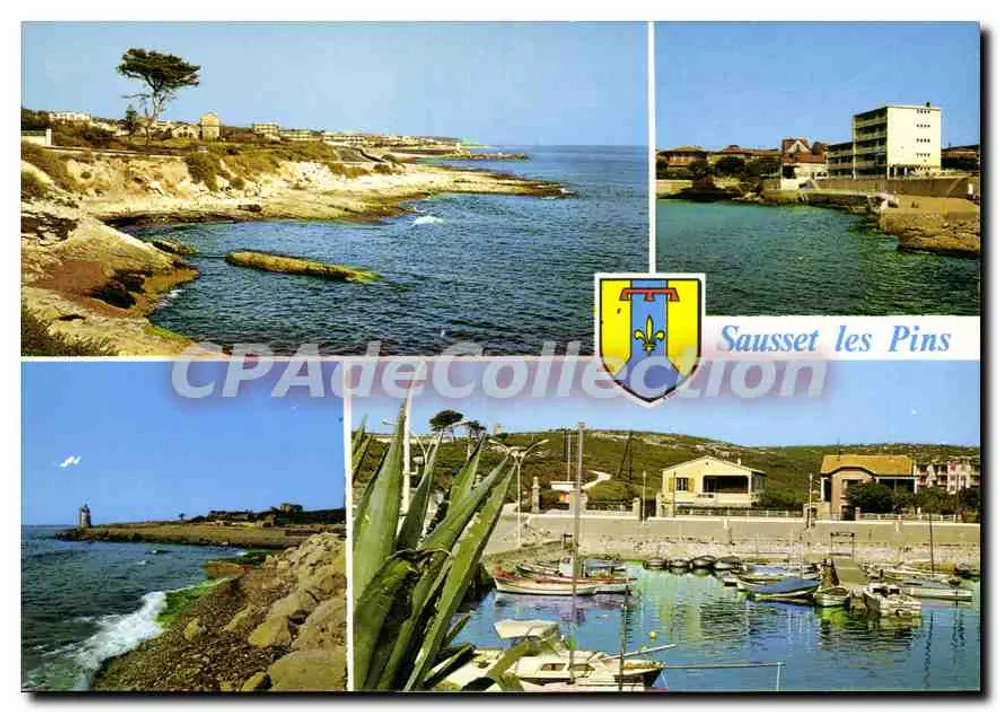 Sausset les Pins — vista panorâmica — Edições Hachette - Frente