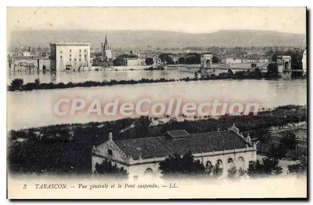 Tarascon — Vista generale e il Ponte sospeso — LL. - Recto