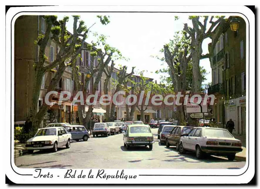 Trets - Bd de la République — Cartolina d'epoca - Recto