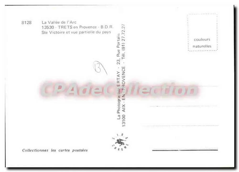 Die Arc-Tal — Teilansicht der Landschaft — Die Photographie ERTAY - Aix-en-Provence - Rückseite