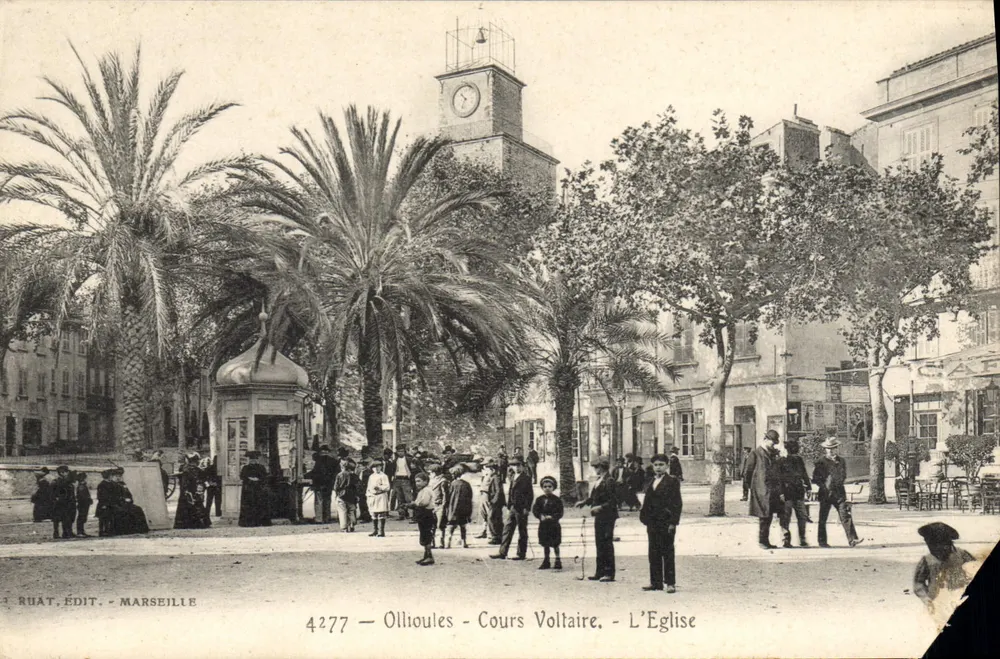 Ollioules - Cours Voltaire - A Igreja — Ruat, Editora - Marselha, n°4277 - Frente