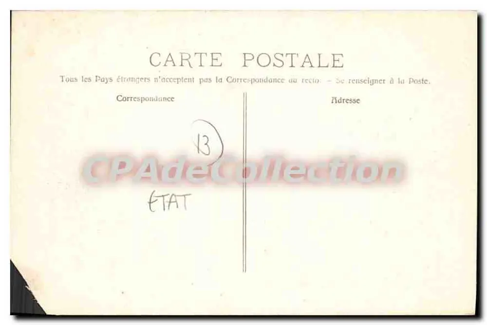 Ollioules - Cours Voltaire - A Igreja — Ruat, Editora - Marselha, n°4277 - Verso
