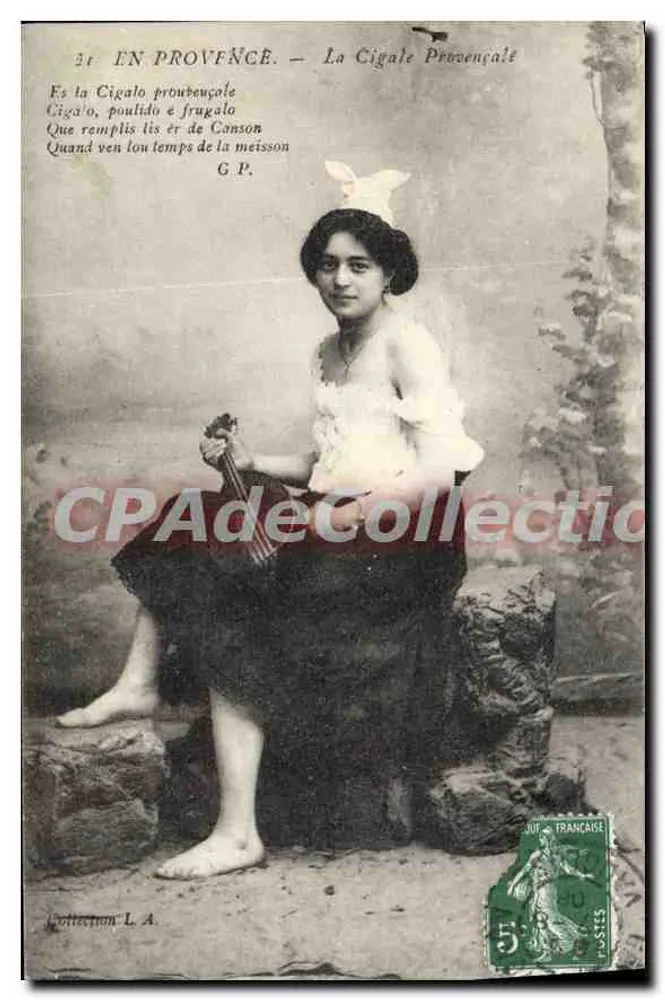 Mulher na Provência — A Cigala Provençal — G.P. — Editor: Plage edições Réacteurs, Marselha - Frente