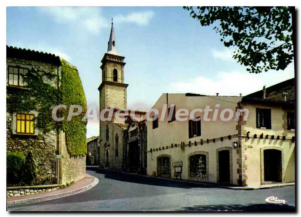 La Roque-d'Anthéron — Die Kirche, Kreuzung Adam de Craponne — Drucker Combier, Mâcon - Vorderseite