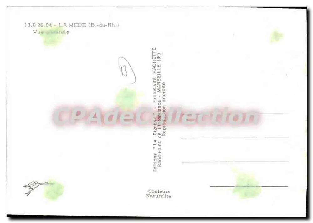 La Méde (Bouches-du-Rhône) — vista geral — Edições "La Cigogne" - Verso