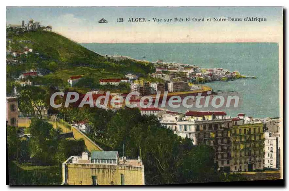 Alger — Ansicht von Bab-El-Oued und Notre-Dame d'Afrique — unbekannter Verlag, Nr. 123 - Vorderseite