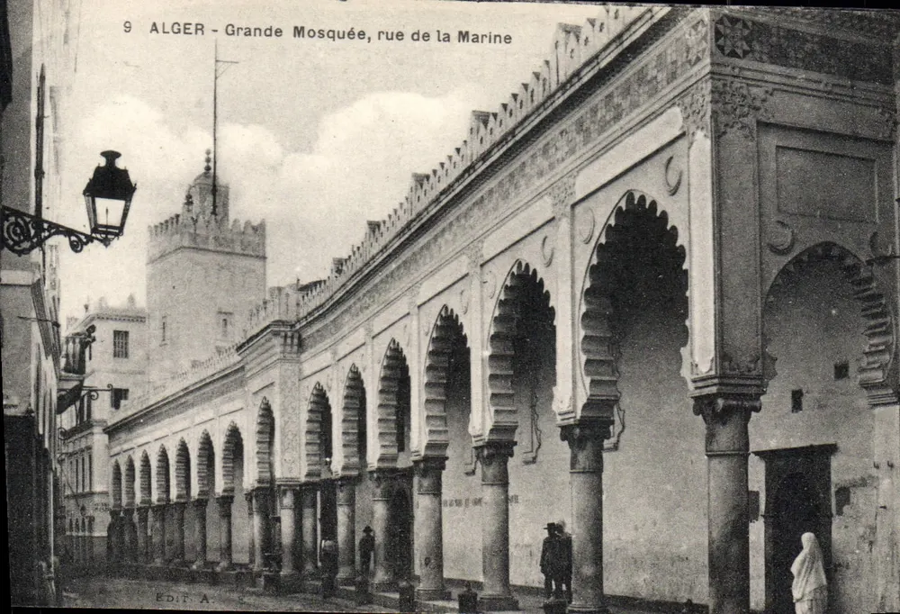 Alger - Große Moschee, rue de la Marine — Verlag A, Nr. 9 - Vorderseite