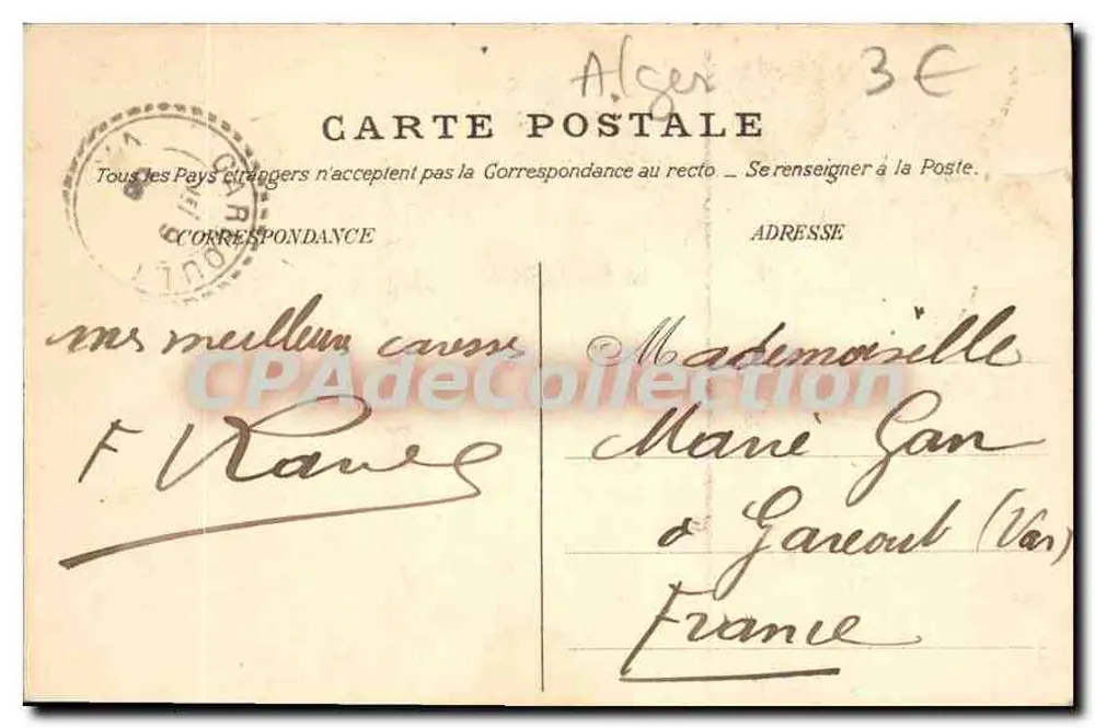 Argel — A Estação — Coleção Z. F. Argel n° 334 - Verso