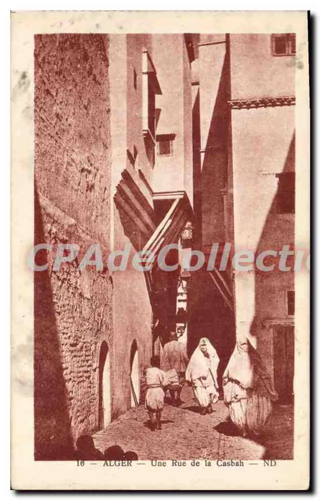Argel — Uma Rua da Casbah — ND — CPAdeCollection - Frente