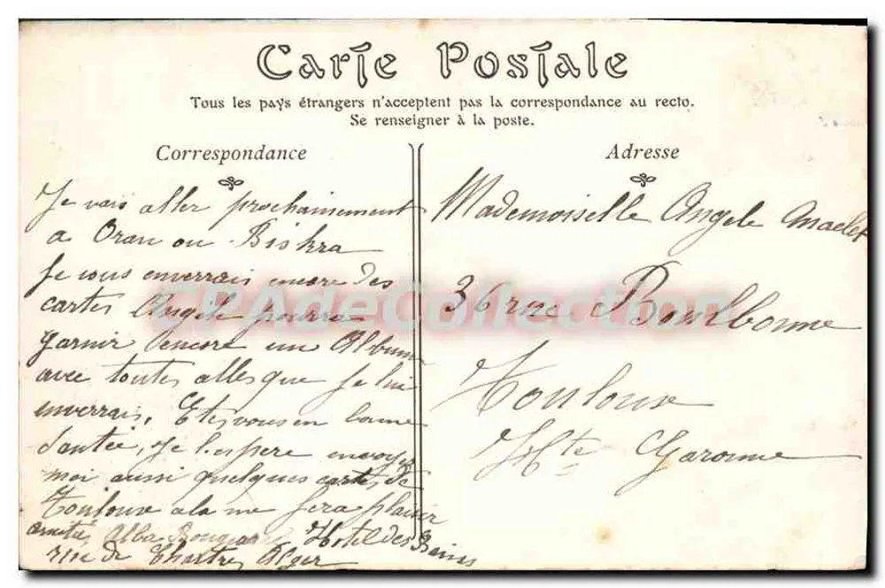 ALGER — O Medersa — Collections ND Plus - Verso