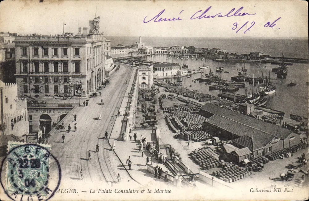 Alger — O Palácio Consular & a Marinha — Coleções ND Phot - Frente
