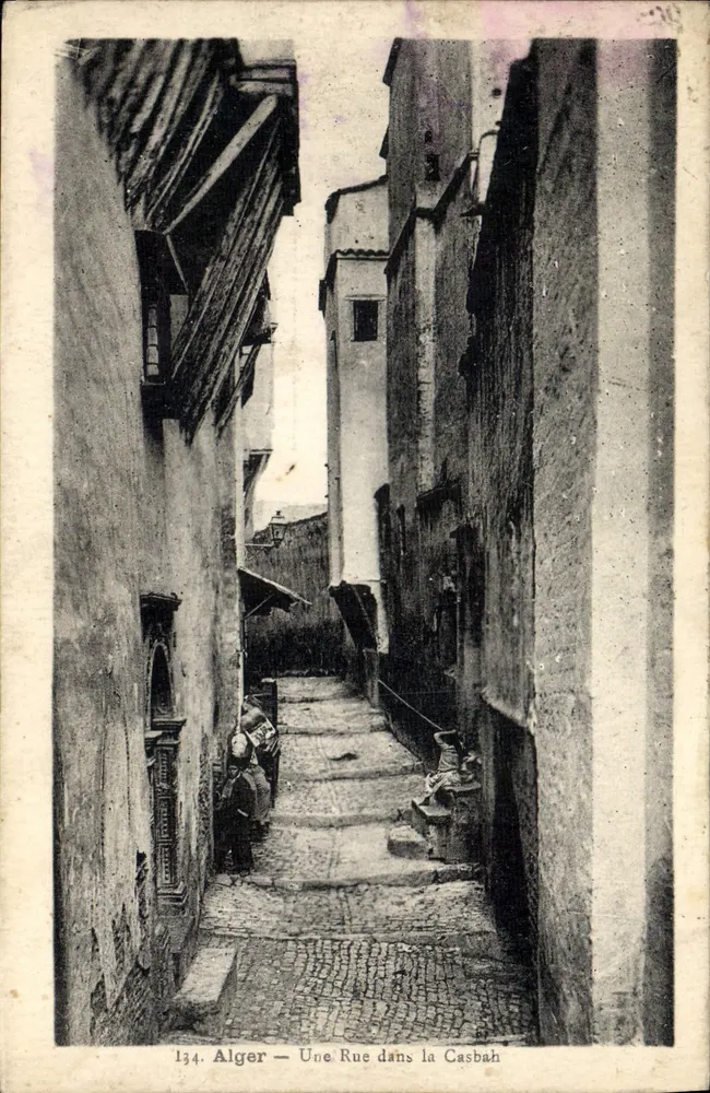 Alger — Uma Rua na Casbah — Photo Albert, n°134 - Frente