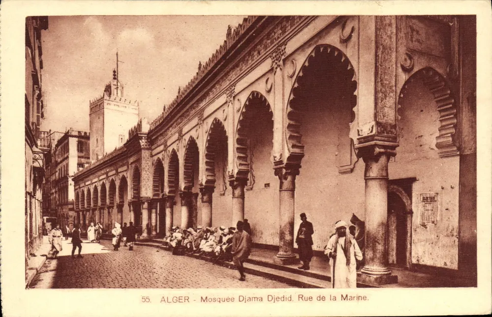 ALGER - Mosquée Djama Djedid, Rue de la Marine — unbekannter Verlag, Nr. 55 - Vorderseite