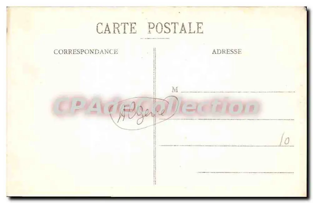 Alger - Pavillon du Coup d'Éventail — Coleção P. S. n° 52 - Verso