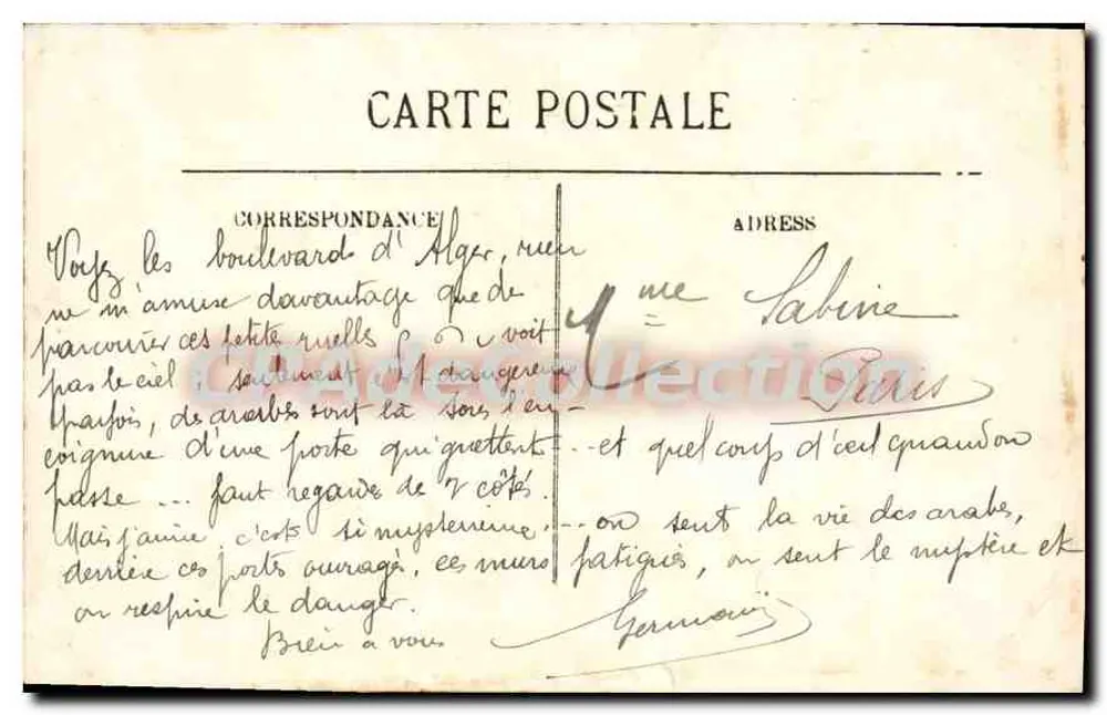 Argel - A Rue Benali — LL. — n°318 - Verso