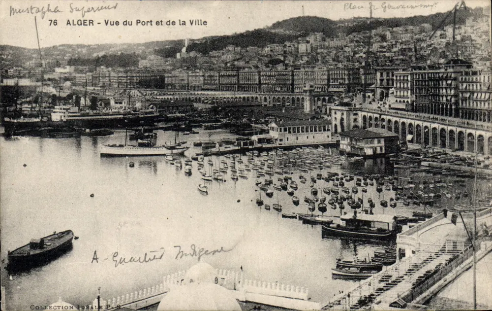 Algier — Ansicht des Hafens und der Stadt — Mustapha Superieur, n°76 - Vorderseite