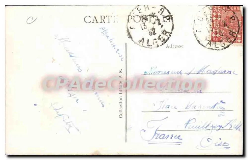 Alger — Notre-Dame d'Afrique und das katholische Kollegium — unbekannter Verlag, Nr. 202 - Rückseite