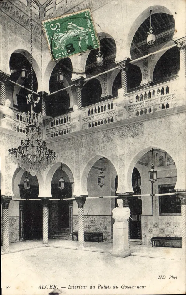 ALGER — Interior del Palacio del Gobernador — ND Fot, n°80 - Anverso