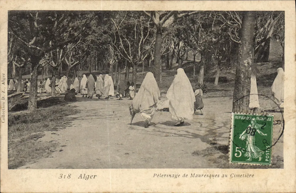 Pilgerung der Mauresques zum Friedhof — Algier — Sammlung D. Z. — Nr. 318 - Vorderseite