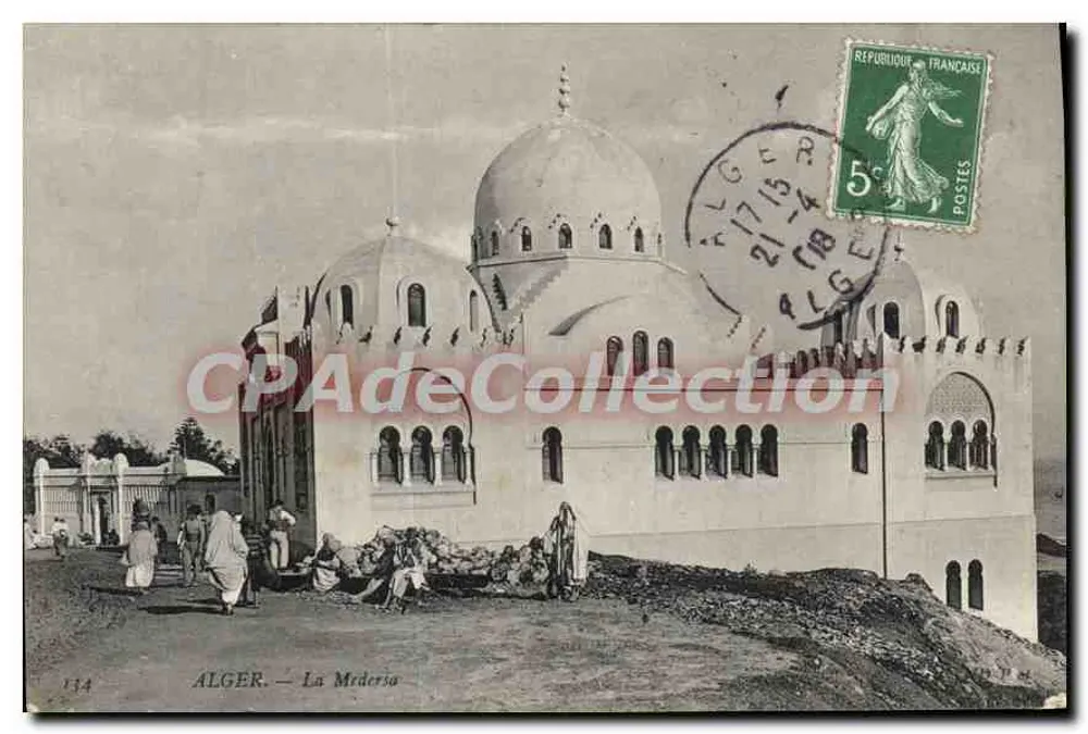 ALGER — Medersa — Stara pocztówka z kolekcji - Awers