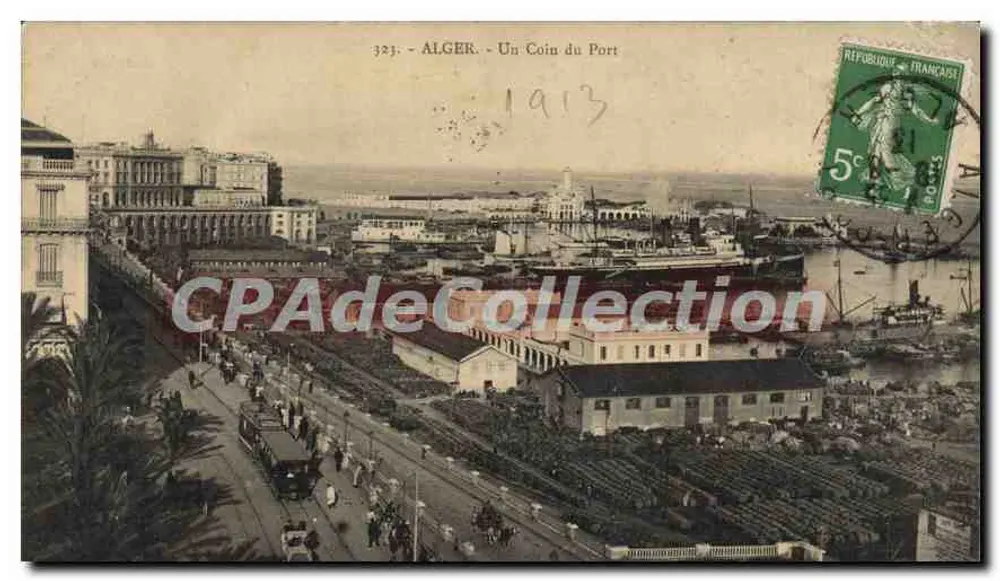 Alger - Um Canto do Porto — editor desconhecido, n° 323 - Frente