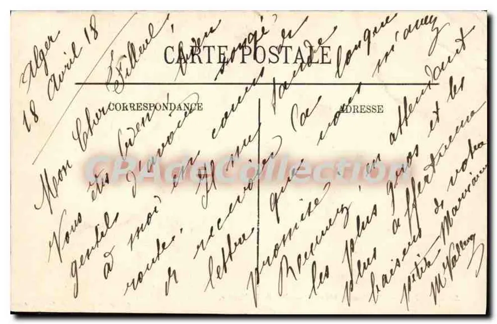 Alger — Große Moschee — Rue de la Marine — Edition des Galeries de France, n°39 - Rückseite
