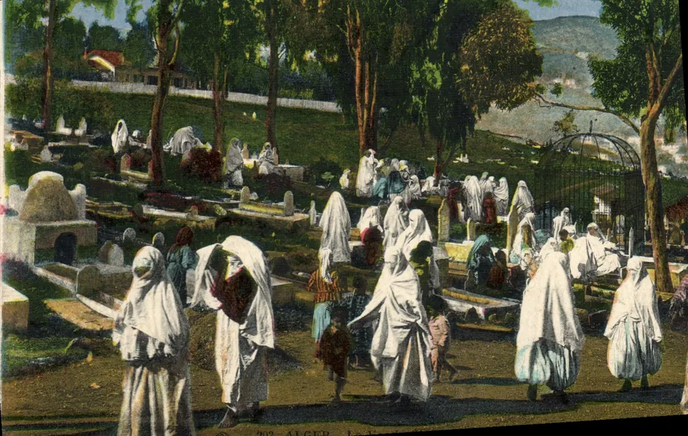 Algerien — Der Friedhof von Alger — Vintage Postcard/Antike Ansichtskarte - Vorderseite