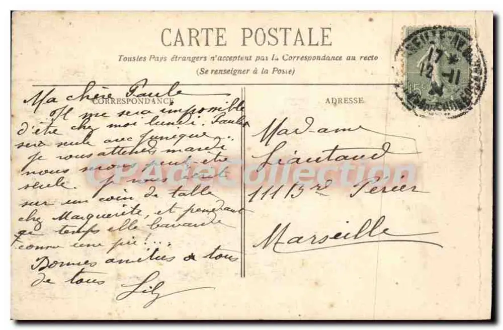 Alger — Die Place du Gouvernement und die Haute-Ville — E. S. - Rückseite
