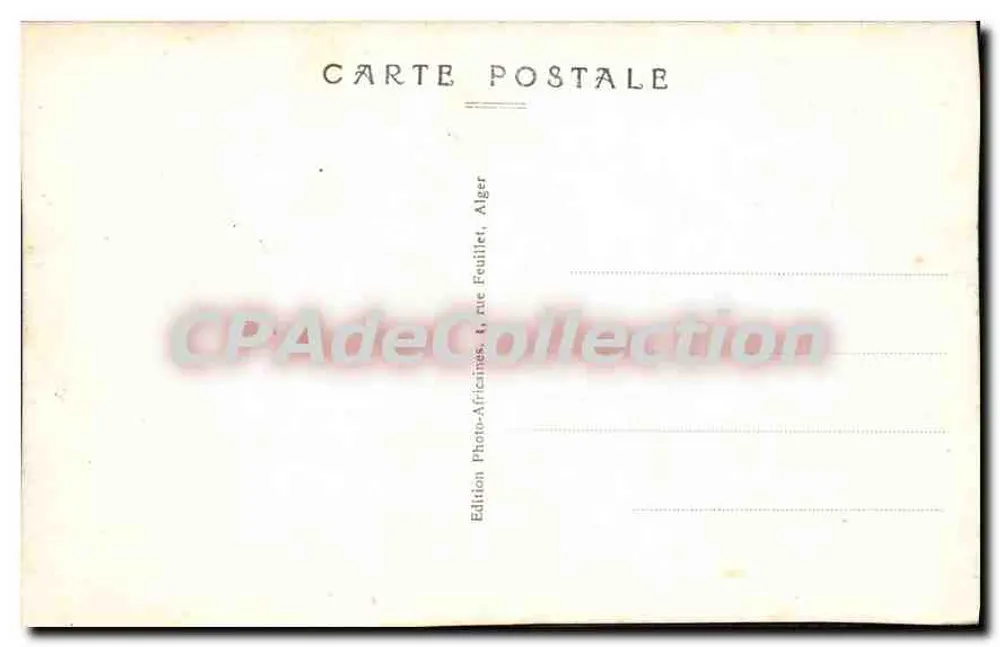 Argel — A Grande Posta — Edição Photo-Africains, Argel - Verso