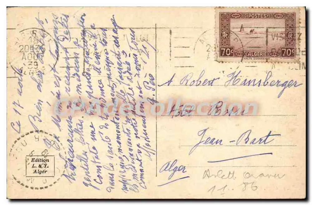 As Faculdades — Argélia — Edição L. & Y. n° 378 - Verso