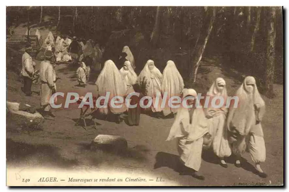 Algéro — Mauresken auf dem Weg zum Friedhof — LL. - Vorderseite