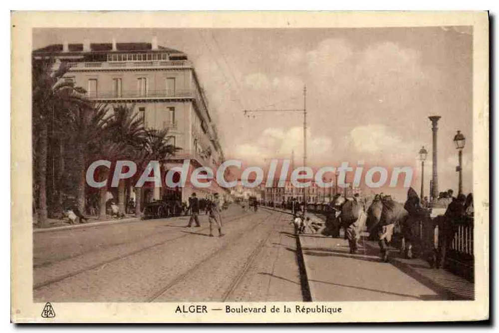 ALGER — Boulevard de la République — Éd. Albert Rochambeau, Alger - Frente