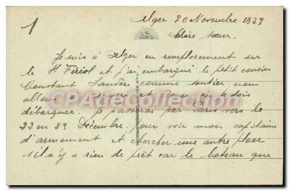 Algier - Allgemeiner Blick vom Kasbah — unbekannter Verleger, Nr. 5 - Rückseite