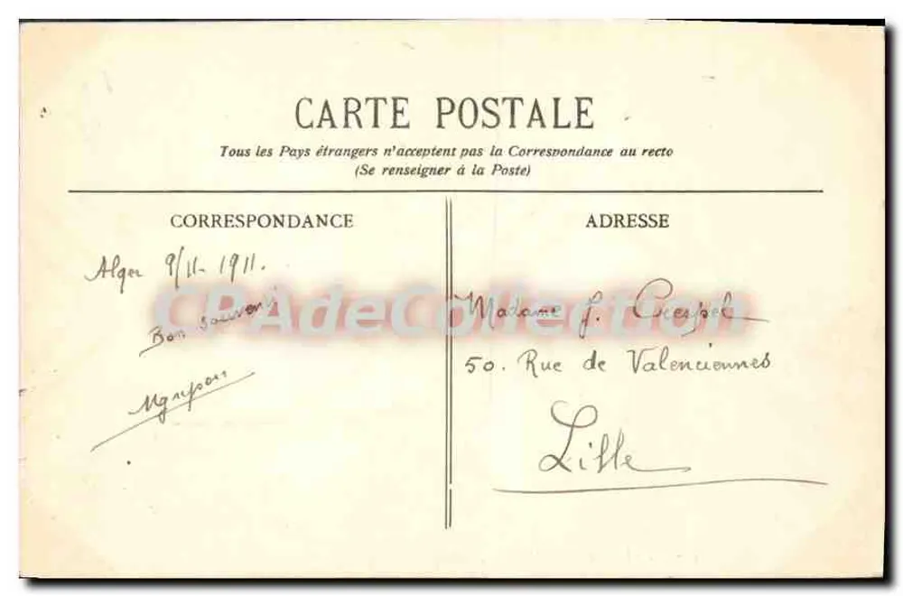 Alger — Die Medersa und Moschee von Sidi-Abderbaman — E. S. n°1232 - Rückseite