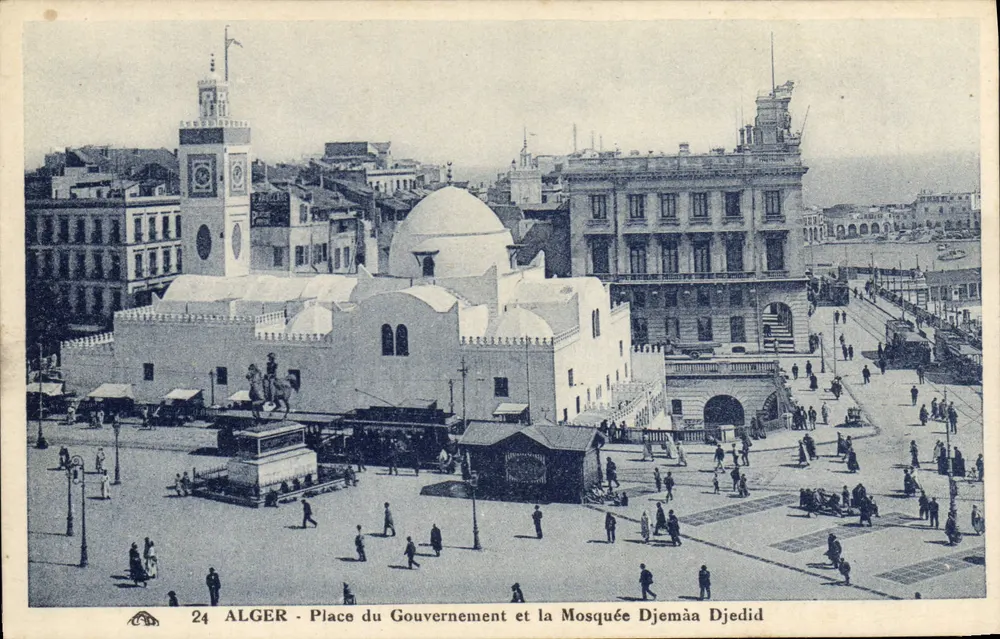 Alger — Place du Gouvernement und Djemaa Djedid Moschee — unbekannter Verlag, n° 24 - Vorderseite