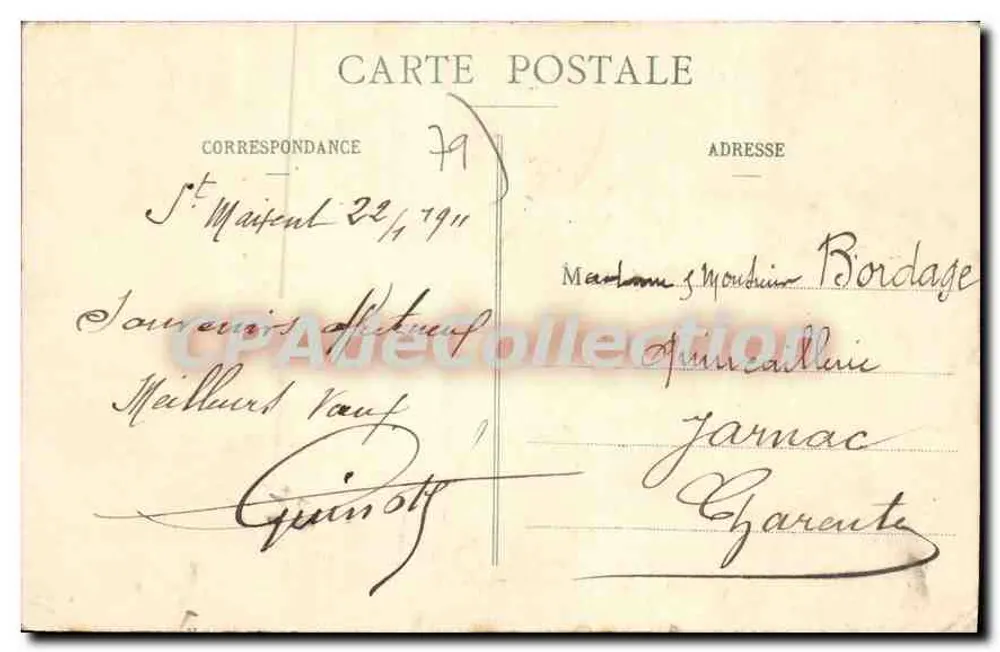 St-MAIXENT - Promenades verdes — Coleção E. Blauchou - Verso