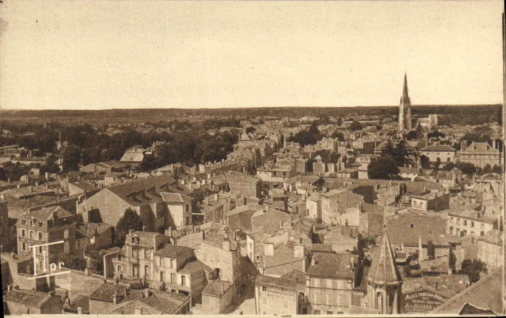 Niort — Allgemeiner Blick von oben vom Turm von Saint-Hilaire — Éditions « Flor » - Vorderseite