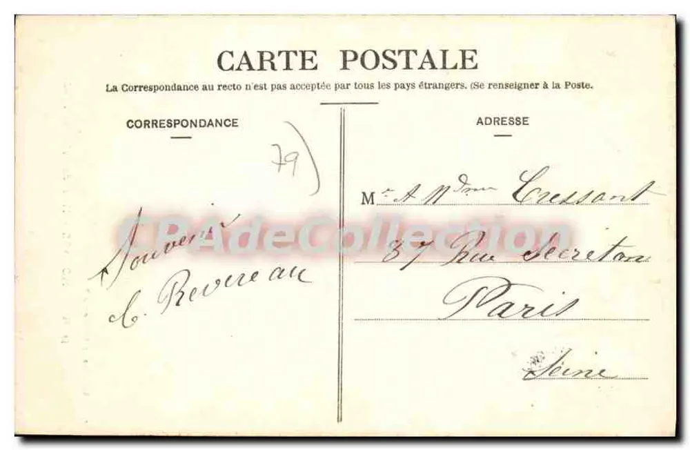 Thouars - Hotel do Presidente Tyndo — Dando-Berry, Loudun - 309 - Verso