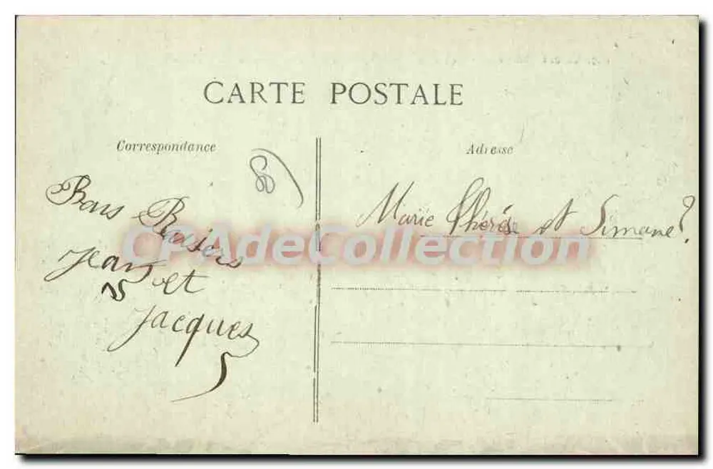Albert (Somme) — Ruínas da fazenda Bellevue — R. Lelong, 21 Rue St-Martin, Amiens - Verso