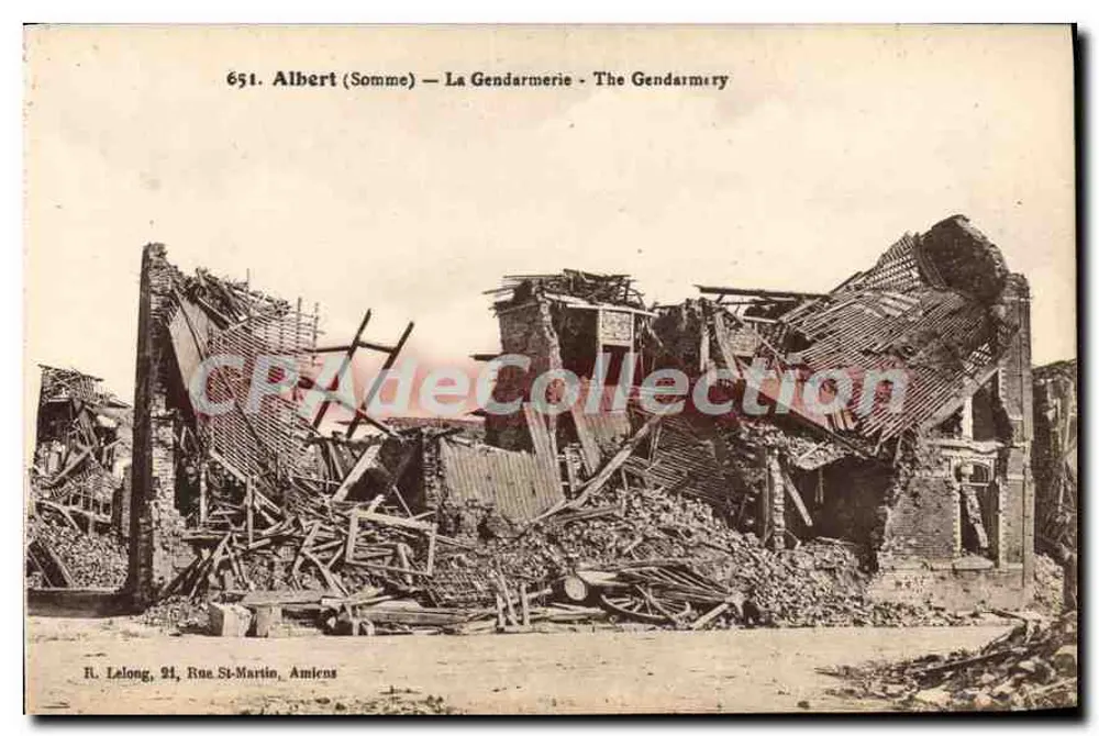 Albert (Somme) — A Gendarmeria — R. Lelong, 21, Rue St-Martin, Amiens - Frente