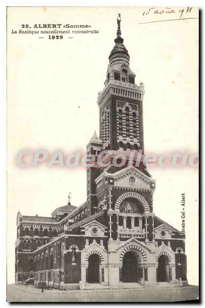 Albert «Somme» — A Basílica Recém-Reconstruída — 1929 — Edição Literária Col - Albert - Frente