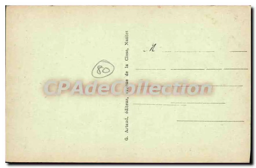 AMIENS - Entrada da Rue des Trois Cailloux — G. Artaud, editor, Nantes - Verso