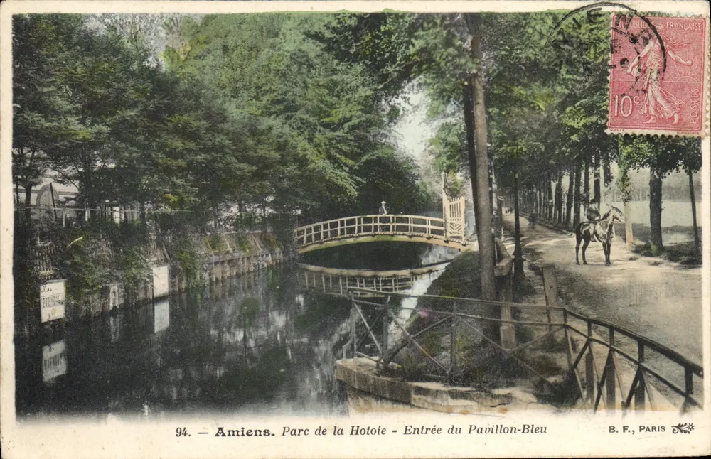 Amiens. Park der Hotoie - Eingang zum Blauen Pavillon — B. F., Paris, Nr. 94 - Vorderseite