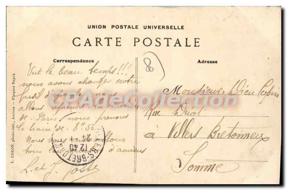Amiens — Praça Vogel — Bairro Saint-Germain — L. Caron, n°105 - Verso
