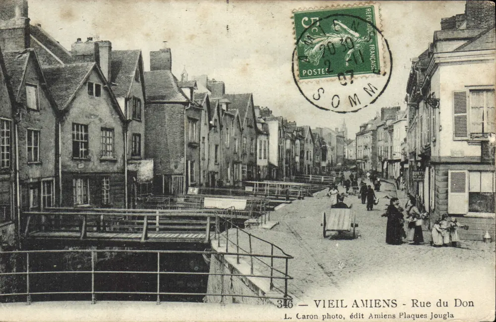 VIEIL AMIENS — Rue du Don — L. Caron photo, editor Amiens Plaques Jouglas - Frente