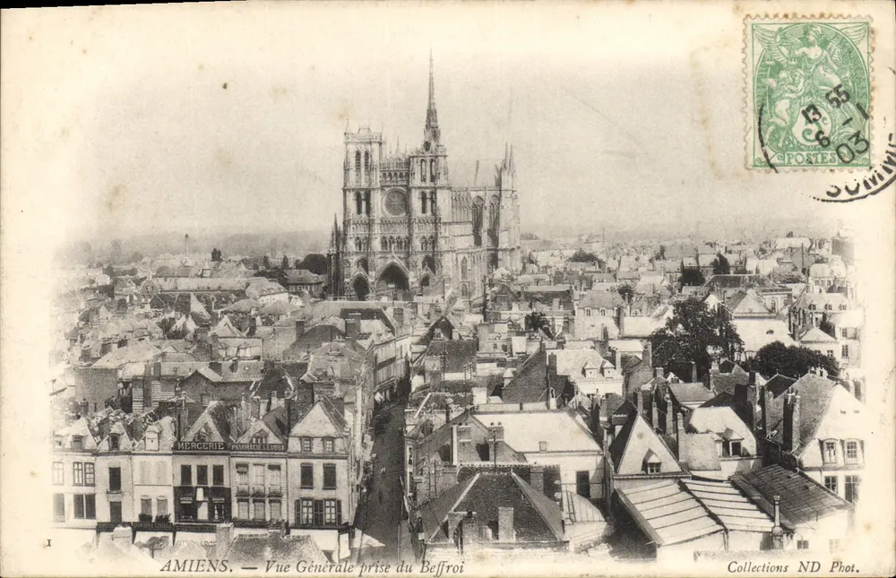 Amiens — Vista Geral tirada do Campanário — Coleções ND Fot. - Frente