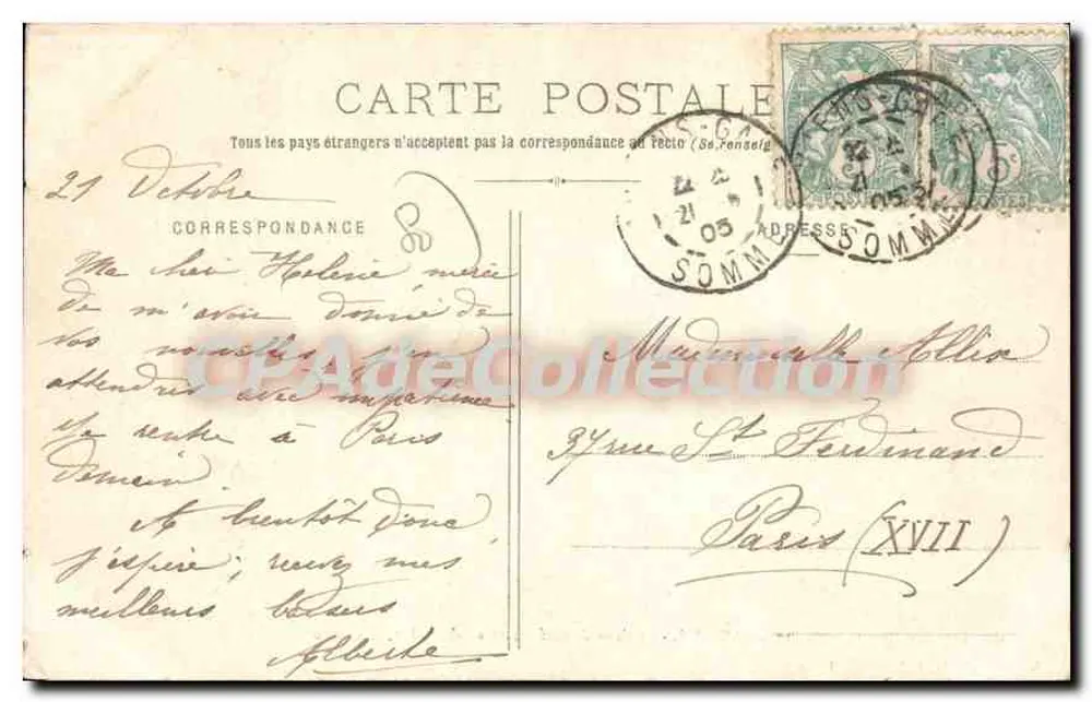 Amiens - Boulevards Belfort, Elsass-Lothringen, Beauvillé — L. Caron, phot.-édit., Amiens - Plaques Jouglà - Rückseite