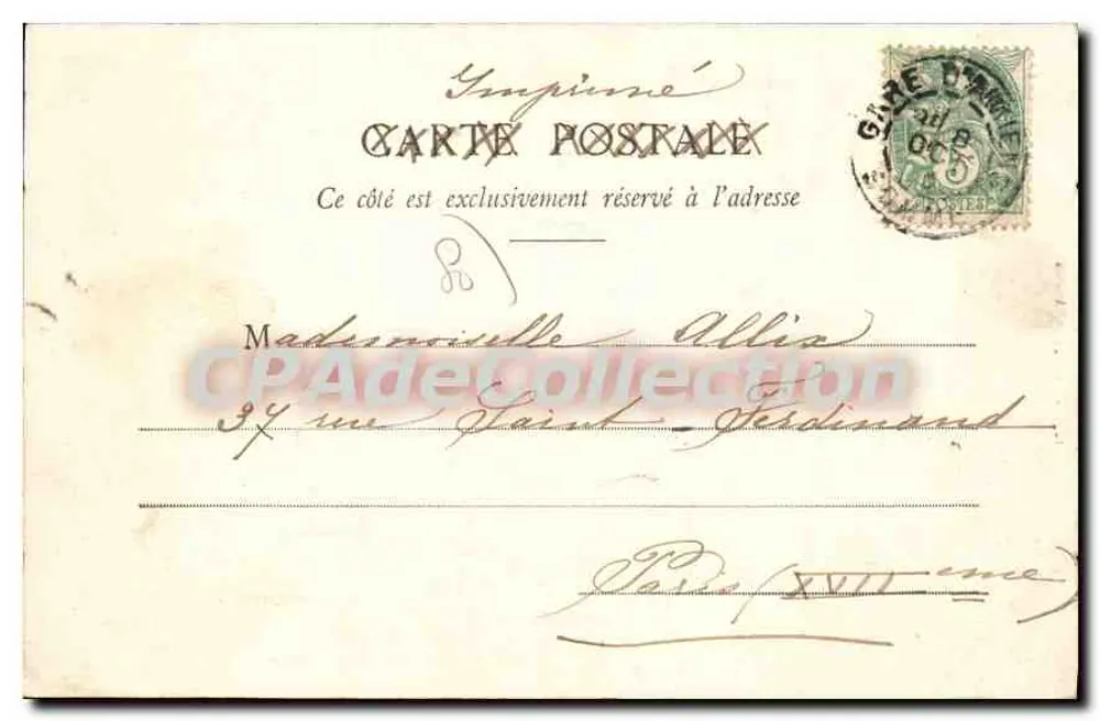 Os Pequenos Jardins do Caminho de Ferro — Amiens — CPAdeCollection n°159 - Verso