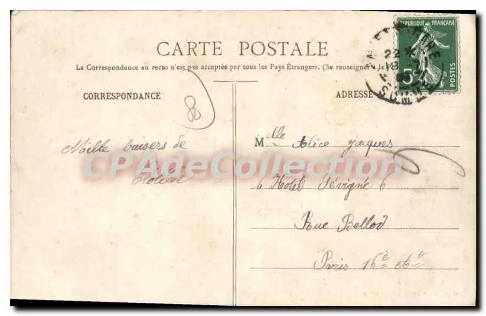 Amiens - Pierre-l'Ermité — estátua de São Pedro, editor O. Hacquart, n°46 - Verso