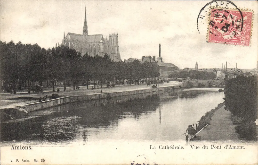 Amiens — Die Kathedrale. Blick vom Pont d'Amont — V. P. Paris. Nr. 29 - Vorderseite